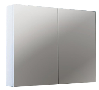 900mmx750mm PVC Shaving Cabinet - Gloss White