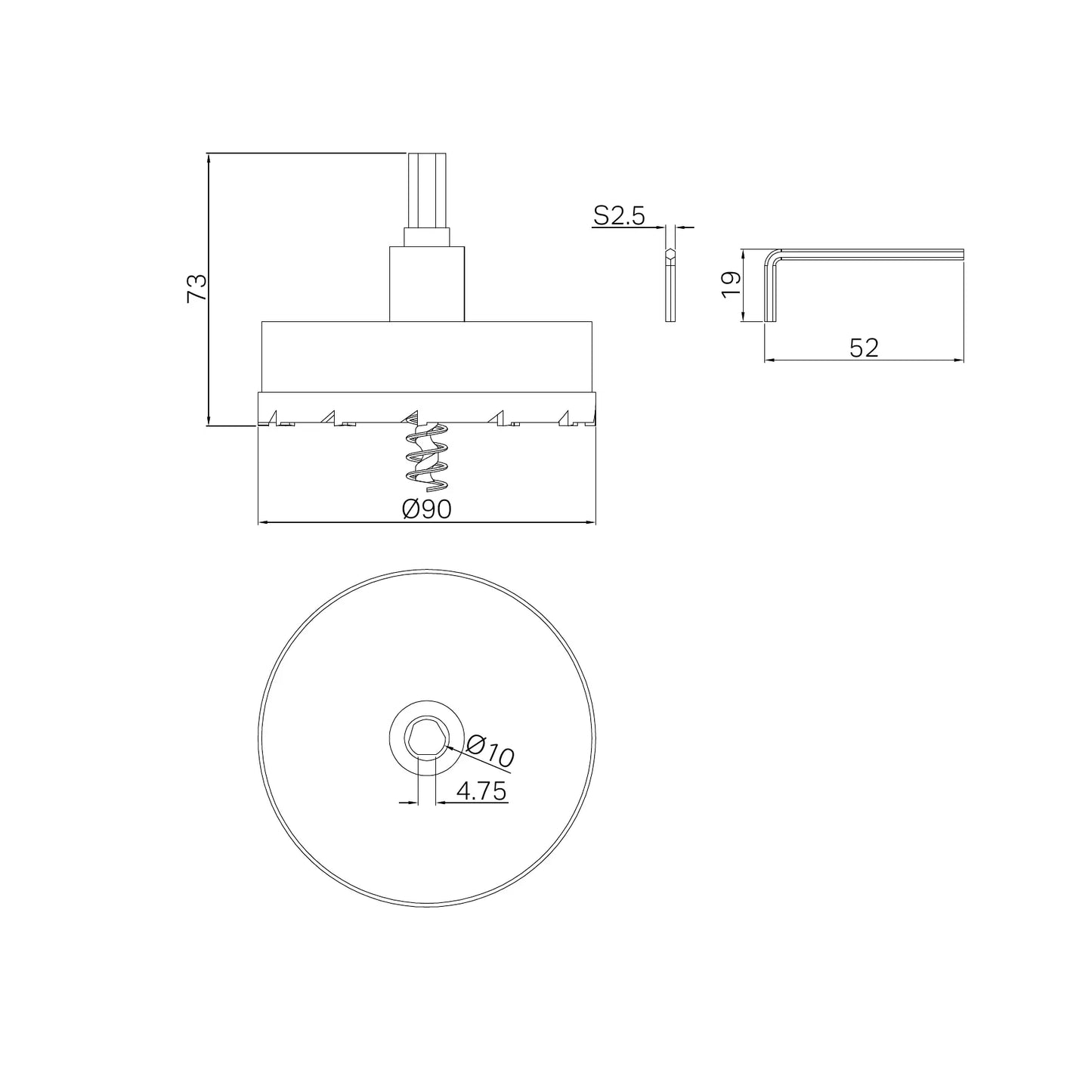 90mm Hole Saw Only
