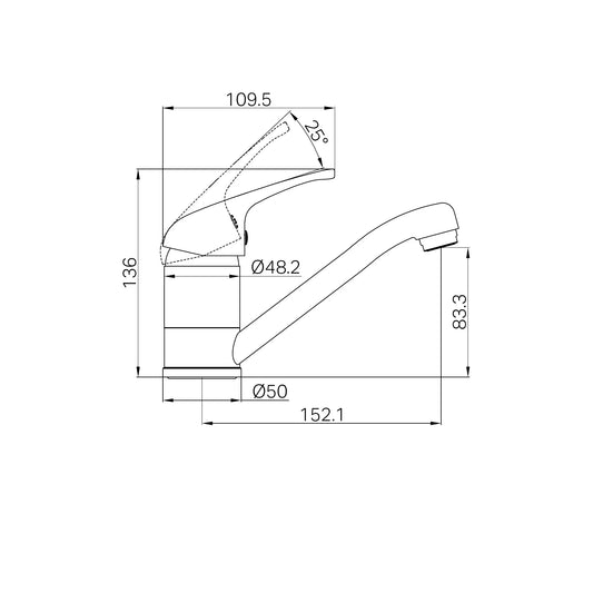 Classic Swivel Basin Mixer Chrome