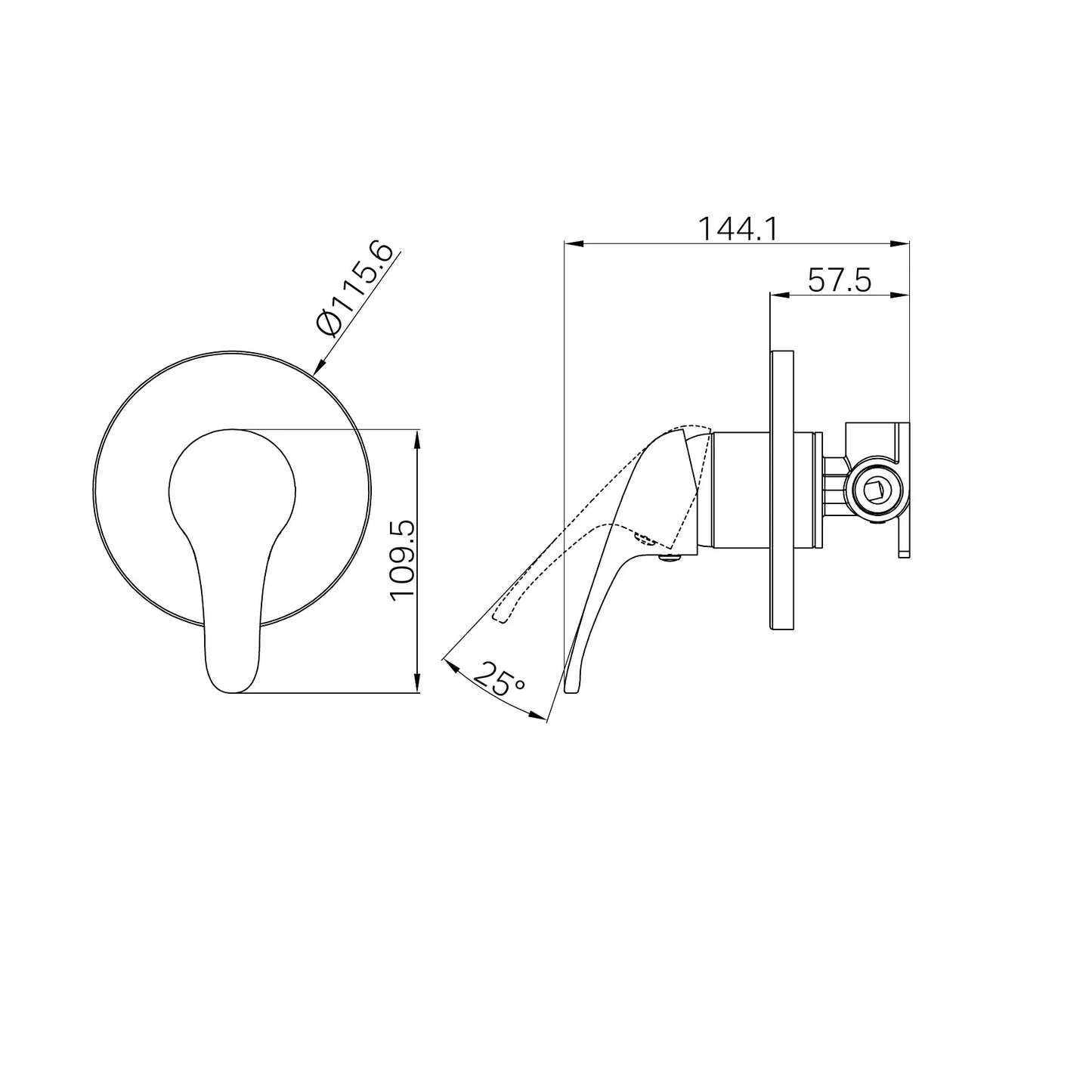 Classic Shower Mixer Chrome
