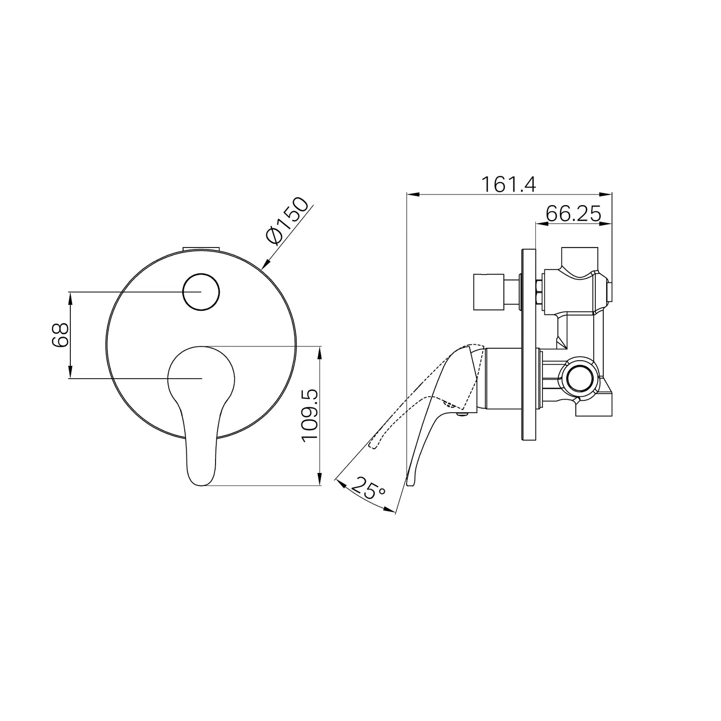 Classic Shower Mixer With Diverter Chrome