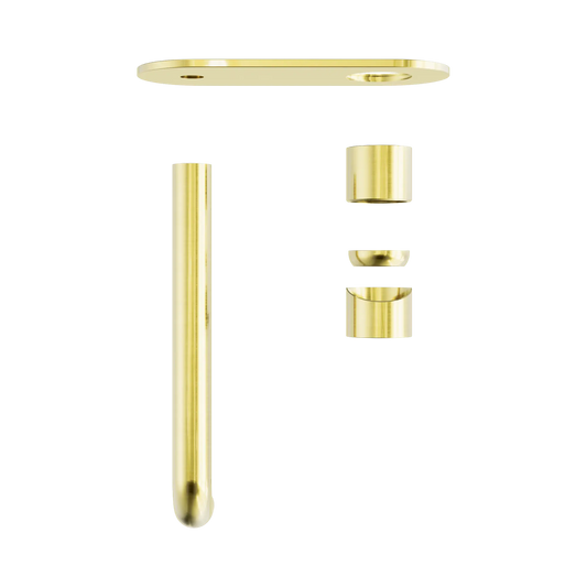 Zen SS316L Wall Basin/Bath Mixer 230mm Spout Trim Kits Only Brushed Gold