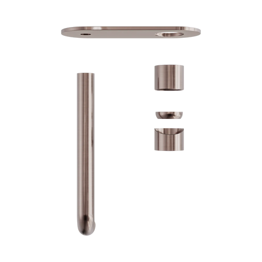 Zen SS316L Wall Basin/Bath Mixer 230mm Spout Trim Kits Only Brushed Bronze