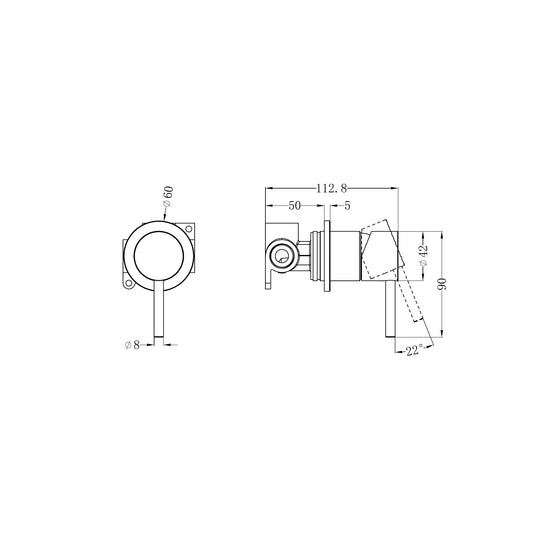 Zen SS316L Shower Mixer Graphite
