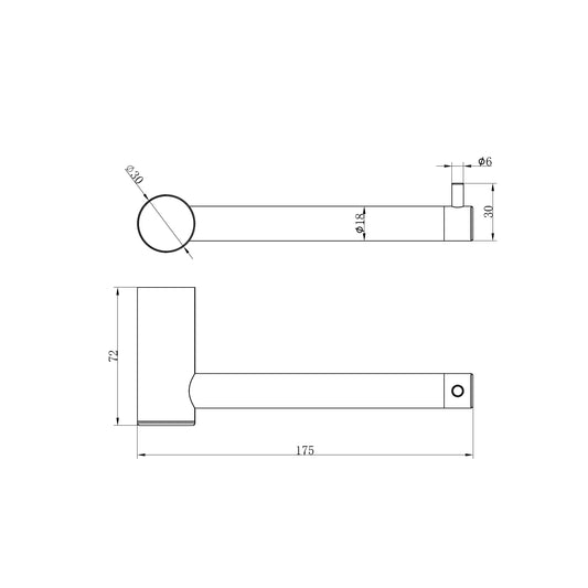 Zen SS316L Toilet Roll Holder Brushed Nickel