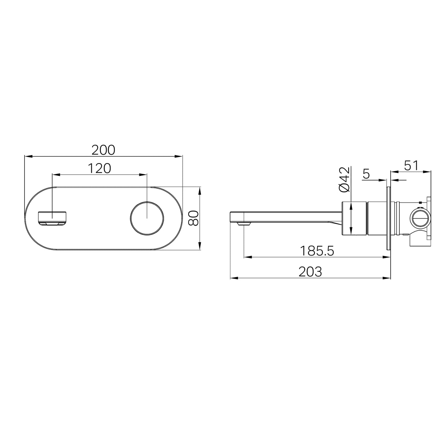 Pure SS316L Progressive Wall Basin/Bath Mixer Graphite
