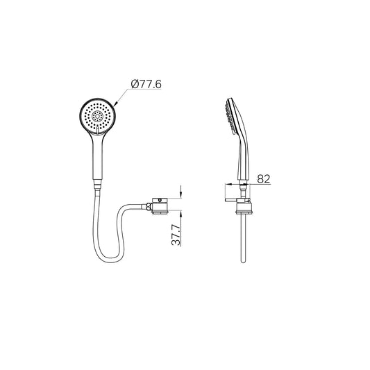 Caravan External Shower Chrome