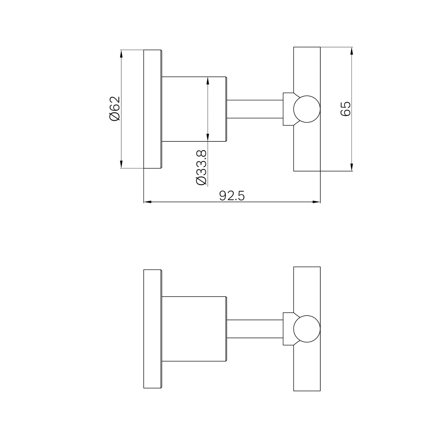 X Plus Wall Tops Assembly Matte Black