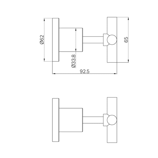 X Plus Wall Tops Assembly Matte Black