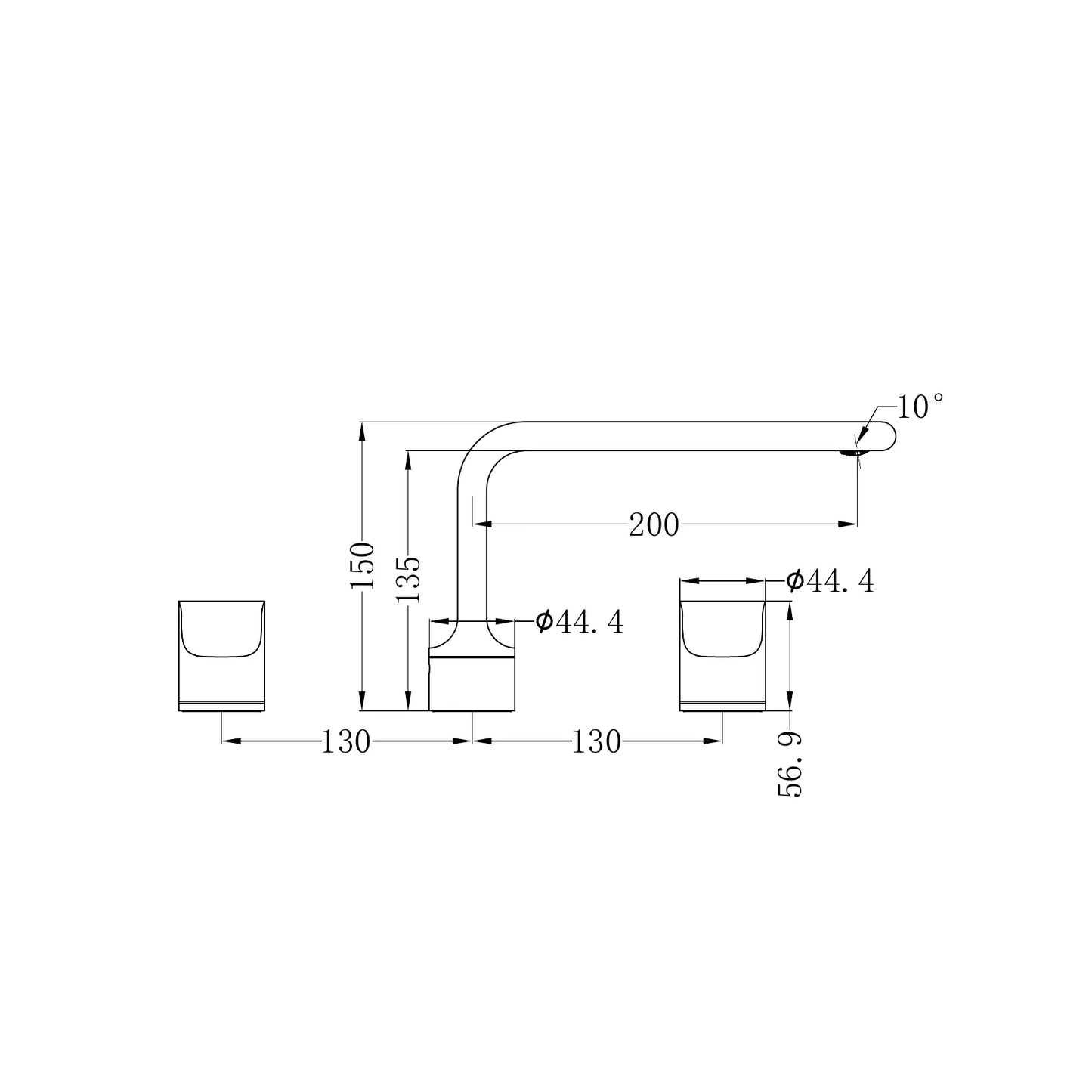 Pearl Bath Set Gun Metal