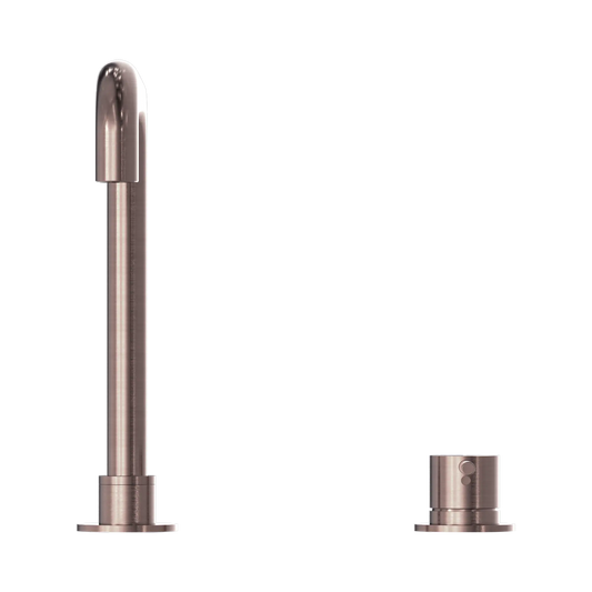 Mecca Hob Basin Mixer Square Swivel Spout Brushed Bronze