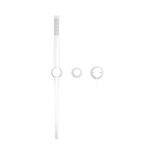 Mecca Shower Mixer With Diverter System Seperate Back Plate Matte White