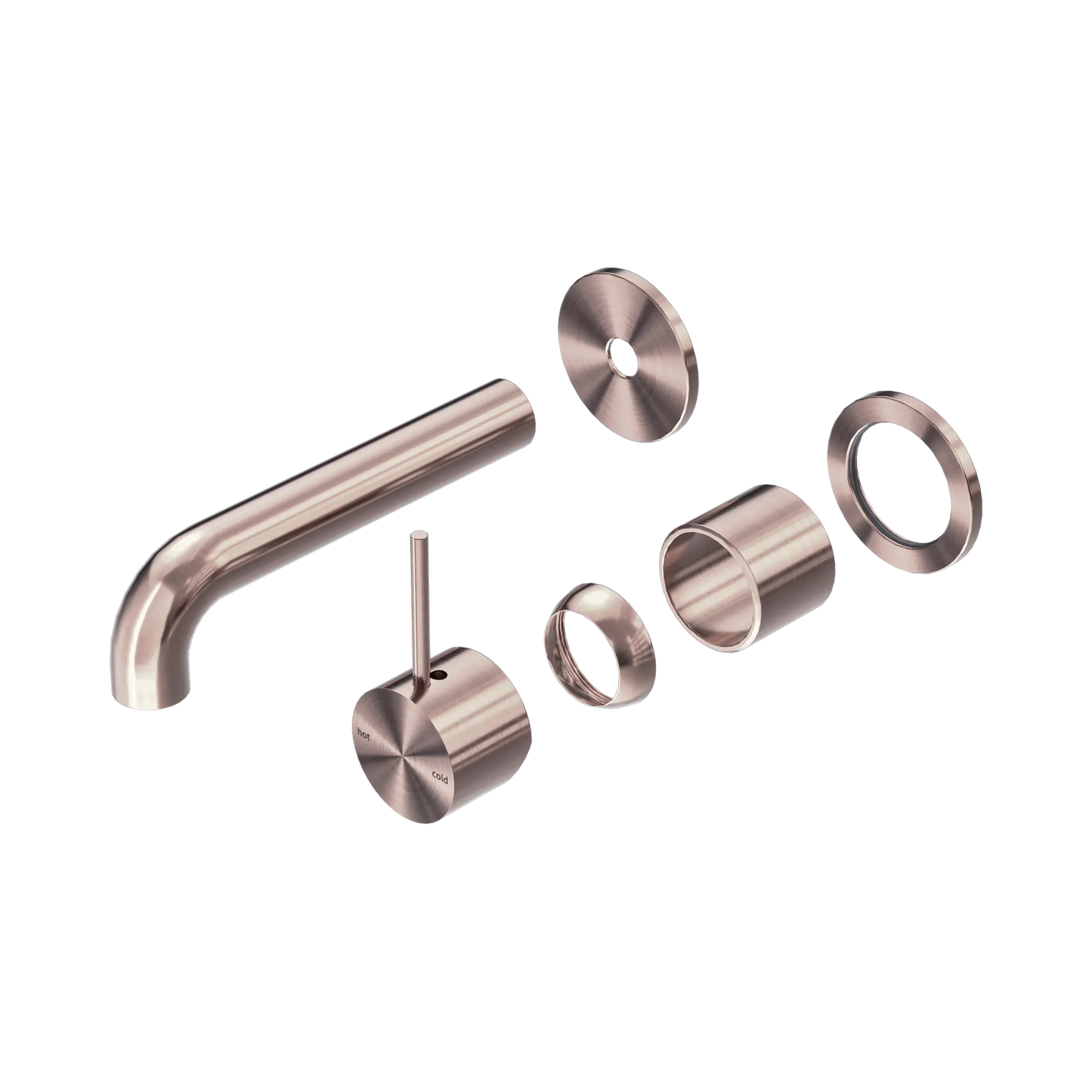 Mecca Wall Basin/Bath Mixer Separate Back Plate Handle Up 160mm Trim Kits Only Brushed Bronze