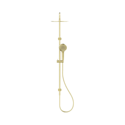 Round Twin Shower Brushed Gold