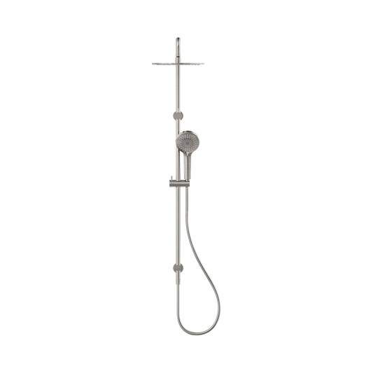 Round Twin Shower Brushed Nickel