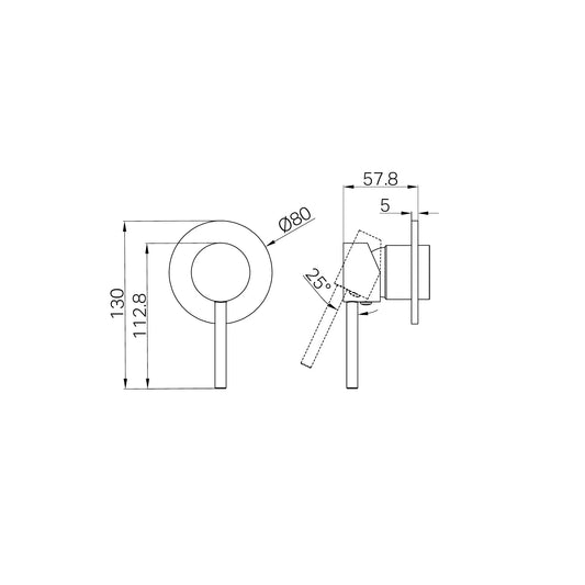Dolce Shower Mixer Trim Kits Only Chrome