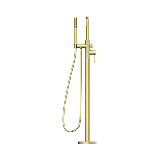 Opal Freestanding Bath Mixer With Hand Shower Brushed Gold