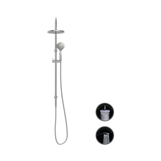 Opal Twin Shower With Air Shower Brushed Nickel