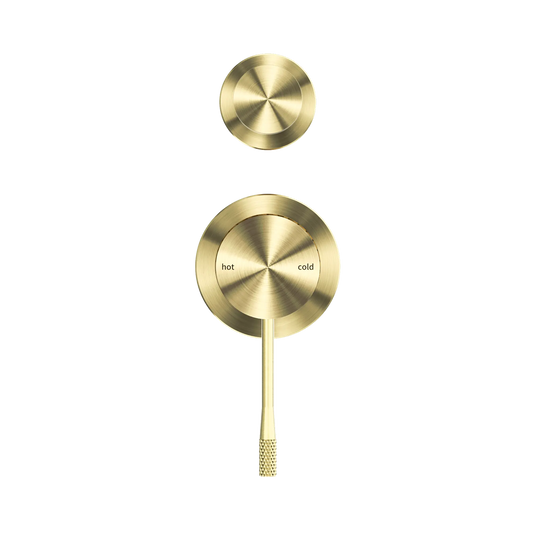 Opal Shower Mixer With Diverter Separate Plate Brushed Gold