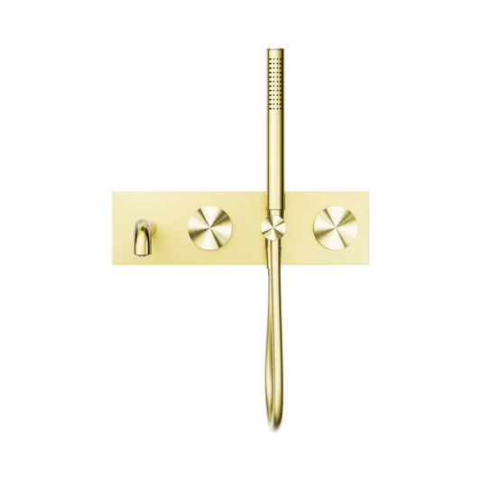 Opal Progressive Shower System With Spout 230mm Brushed Gold