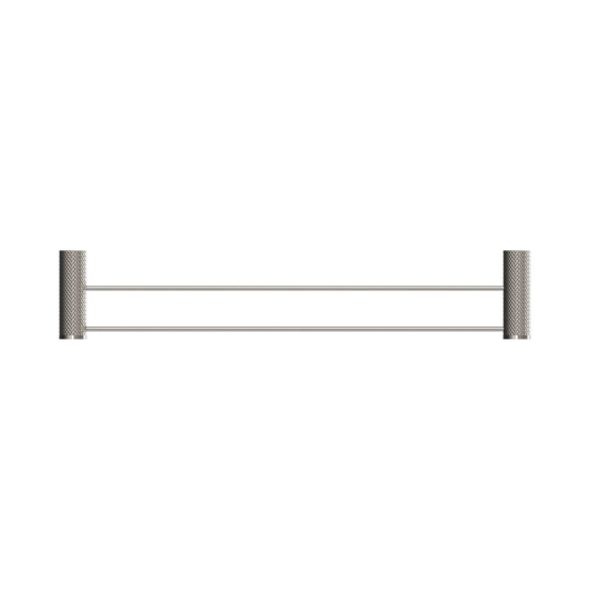 Opal Double Towel Rail 600mm Brushed Nickel