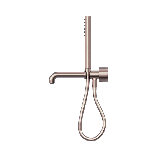 Kara Progressive Shower System Separate Plate With Spout 250mm Brushed Bronze