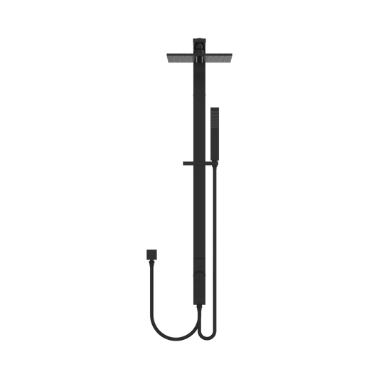 Astra Rain Square Twin Shower Double Hose Matte Black