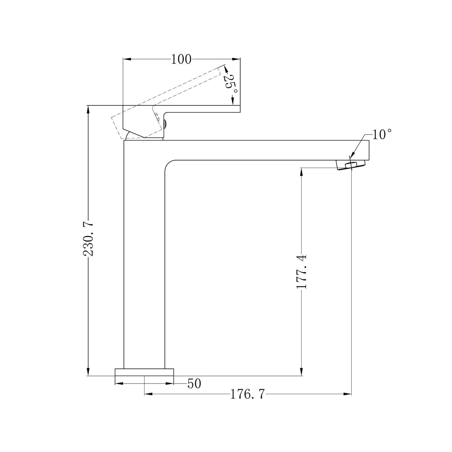 Ecco Tall Basin Mixer Chrome