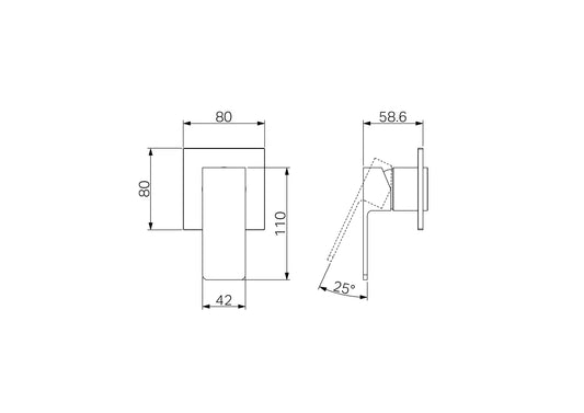 Celia Shower Mixer Trim Kits Only Chrome