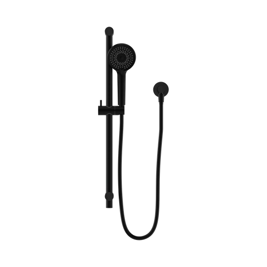 Round Metal Project Rail Shower Matte Black