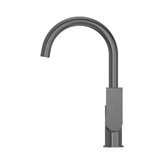 Bianca Kitchen Mixer Gooseneck Spout Gun Metal