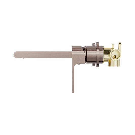 Bianca Wall Basin/Bath Mixer Separate Back Plate 187mm Brushed Bronze