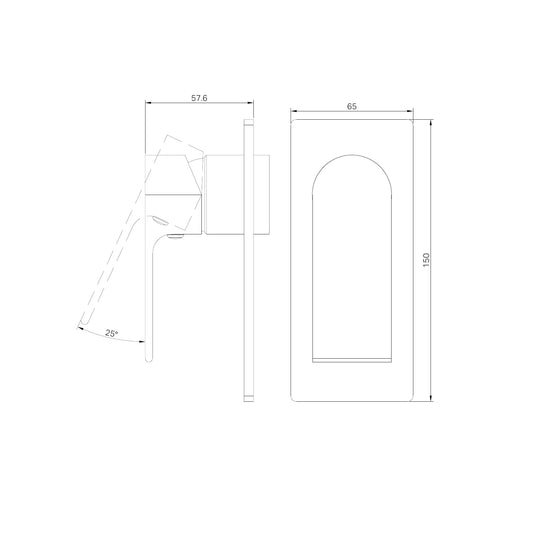 Bianca Shower Mixer Trim Kits Only Chrome