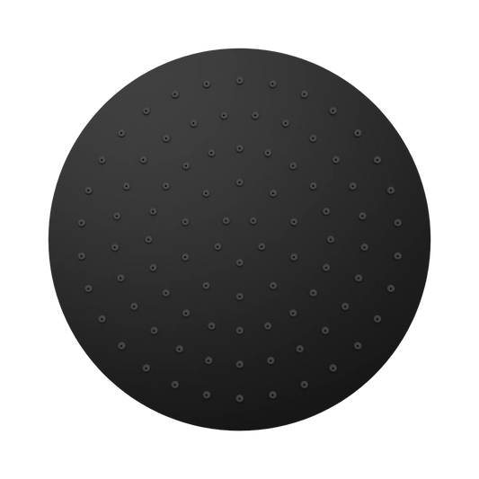 250mm Round Metal Shower Head II Matte Black