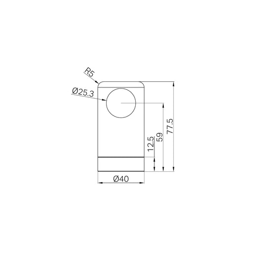 Mecca Care Make Your Own 25mm Grab Rail End Bracket Matte Black