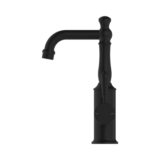 York Basin Mixer With Metal Lever Matte Black