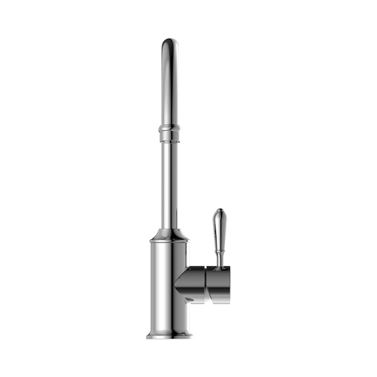 York Kitchen Mixer Gooseneck Spout With Metal Lever Chrome