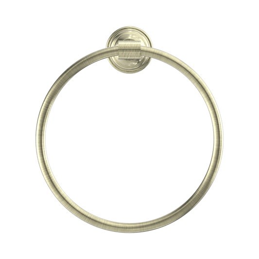 York Towel Ring Aged Brass