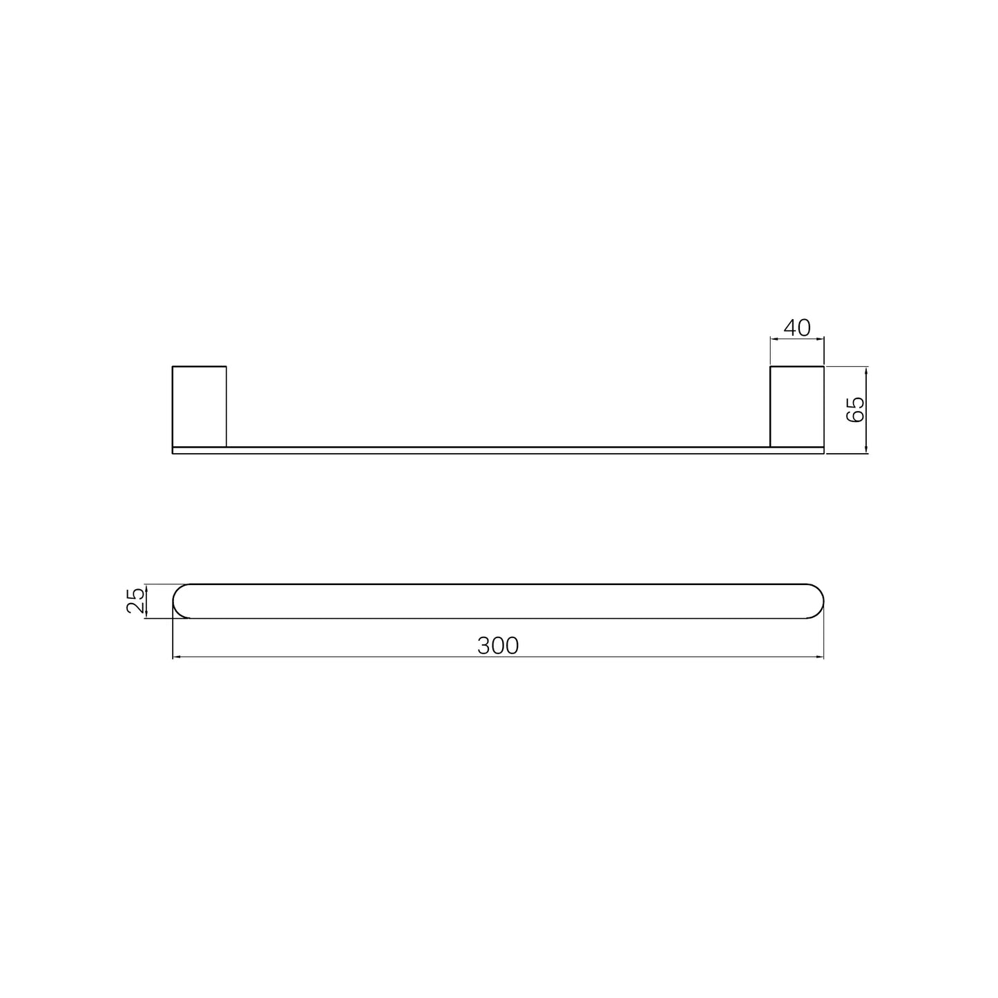 Bianca Hand Towel Rail Brushed Nickel