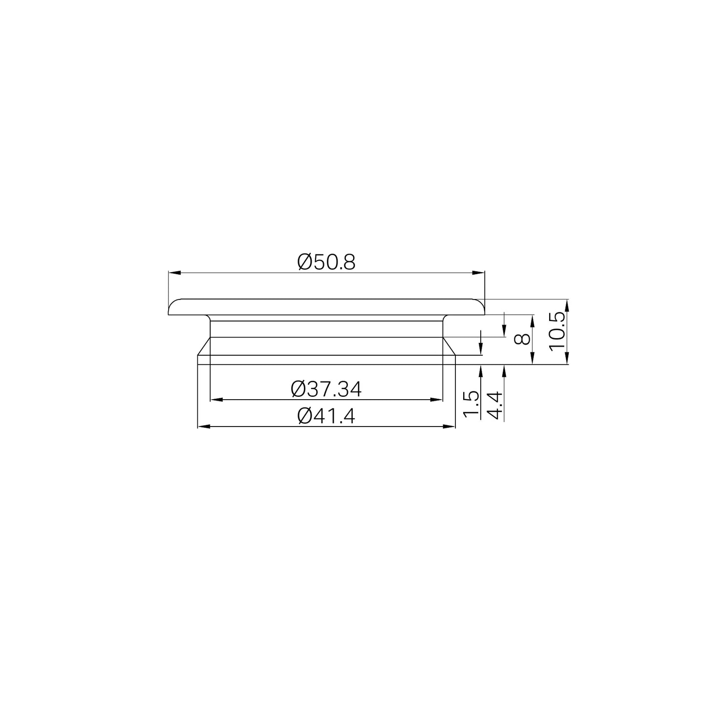 Mecca Care 32mm Grab Rail Cap Brushed Bronze