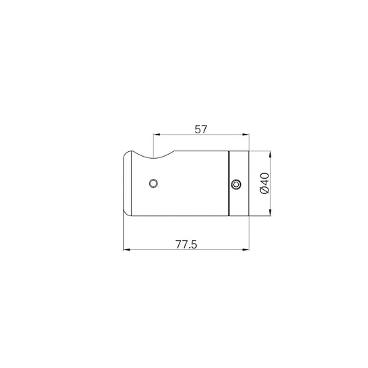 Left Bracket Set For Mecca Care 25mm Toilet Roll Rail Brushed Gold