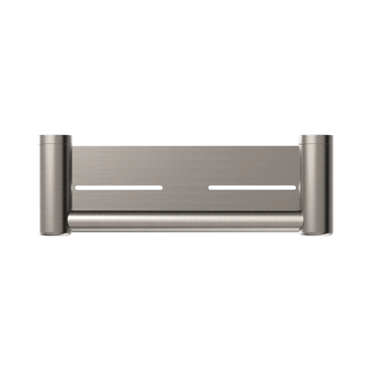 Mecca Care 25mm Grab Rail With Shelf 300mm Brushed Nickel