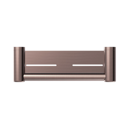 Mecca Care 25mm Grab Rail With Shelf 300mm Brushed Bronze