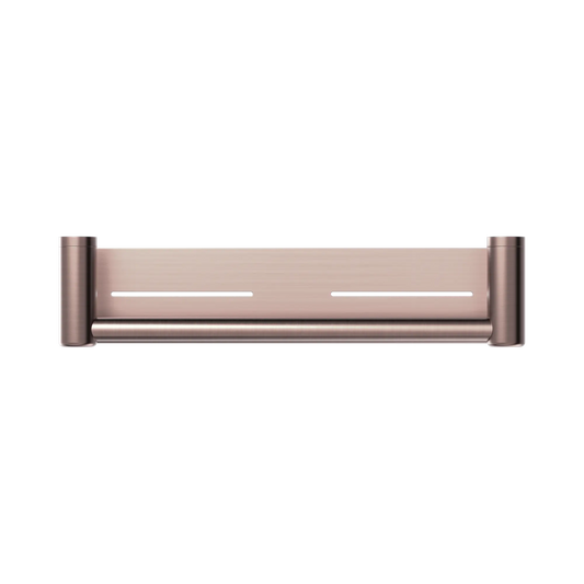 Mecca Care 25mm Grab Rail With Shelf 450mm Brushed Bronze