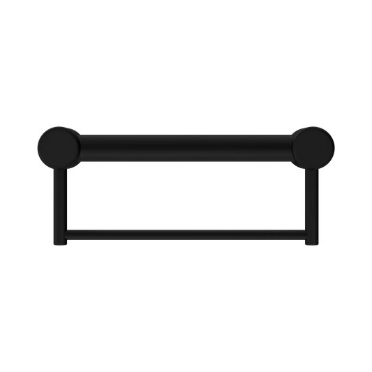 Mecca Care 32mm Grab Rail With Towel Holder 300mm Matte Black