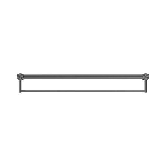 Mecca Care 32mm Grab Rail With Towel Holder 900mm Gun Metal