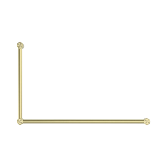 Mecca Care 32mm DDA Accessible Toilet Grab Rail Set 90 Degree 600X1000mm Brushed Gold