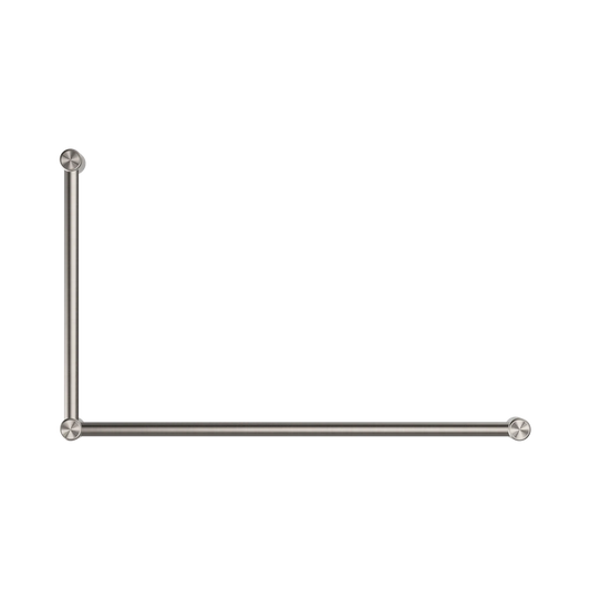 Mecca Care 32mm DDA Accessible Toilet Grab Rail Set 90 Degree 600X1000mm Brushed Nickel