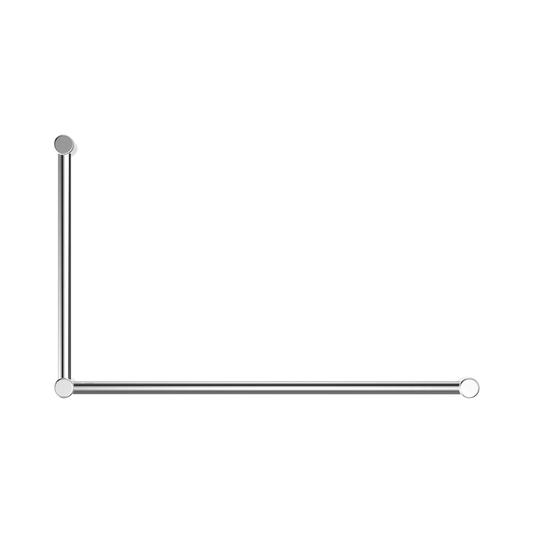 Mecca Care 32mm DDA Accessible Toilet Grab Rail Set 90 Degree 600X1000mm Chrome