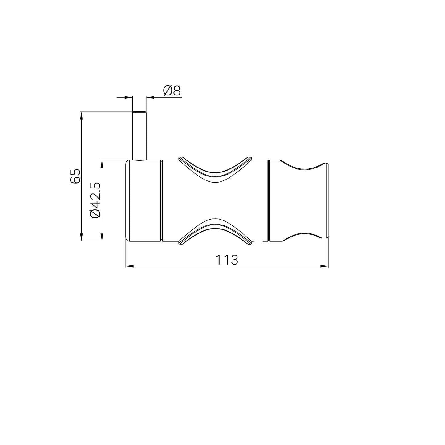 Slider For Mecca Care 32mm Grab Rail Shower Rail Set Brushed Bronze